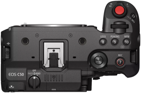 Canon EOS C50 top plate
